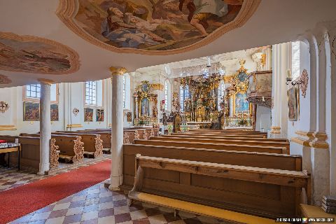 Gemeinde Massing Landkreis Rottal-Inn Anzenberg Wallfahrtskirche Mariä Heimsuchung Innen (Dirschl Johann) Deutschland PAN